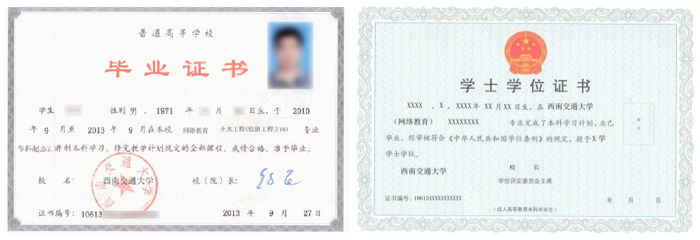 廣州成人教育畢業(yè)證書樣本！