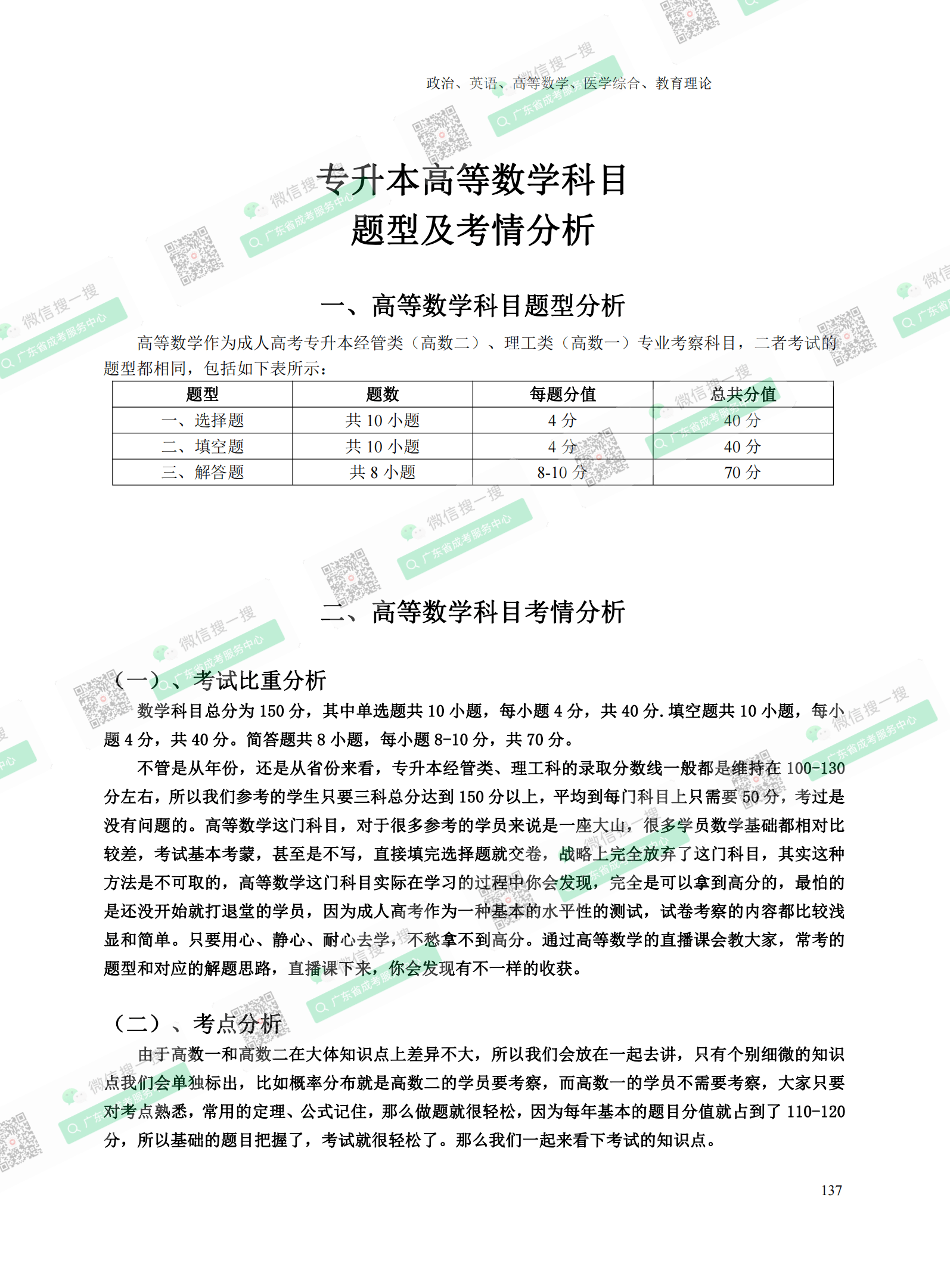 2021年廣州專升本成人高考復(fù)習(xí)資料：高等數(shù)學(xué)科目（電子版，可下載）