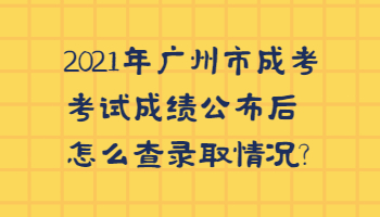 廣州市成考考試成績