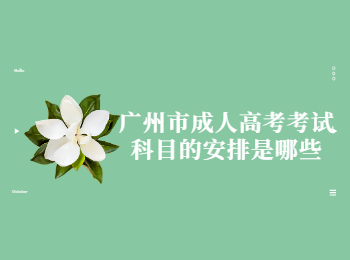 廣州市成人高考考試科目