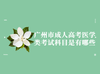 廣州市成人高考醫學類考試科目