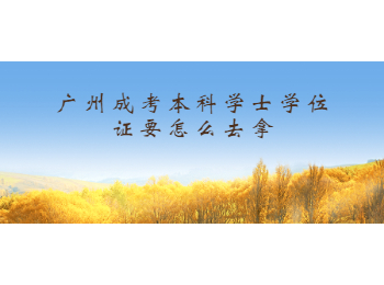 廣州成考本科學士學位證