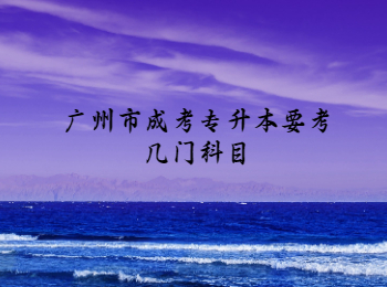 廣州市成考專升本 廣州成考