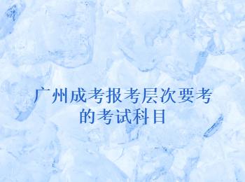 廣州成考報考層次 廣州成考